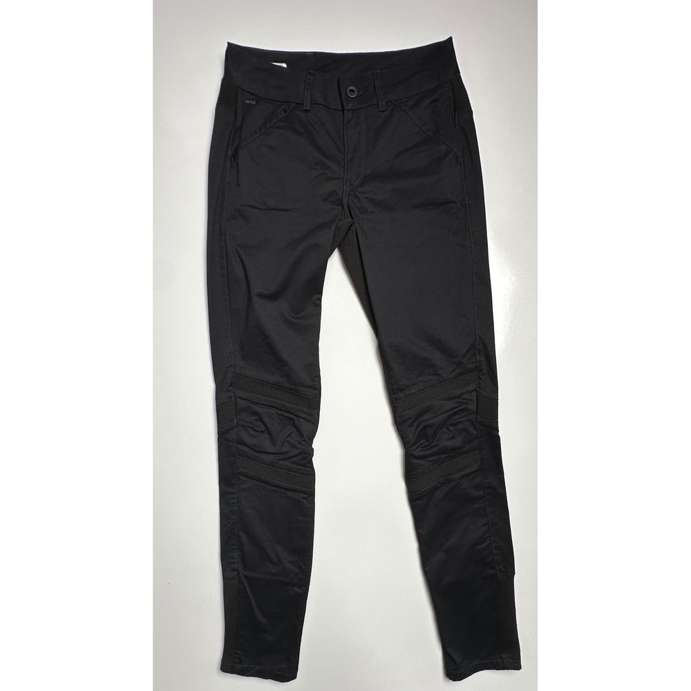 G-Star Raw Motac Army Decon Mid Skinny Pants Black W25 Moto Military Ribbed
